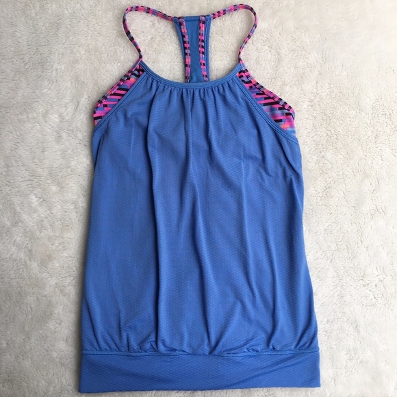 Ivivva by Lululemon Blue Pink Tank Top Size 14 - Picture 1 of 7